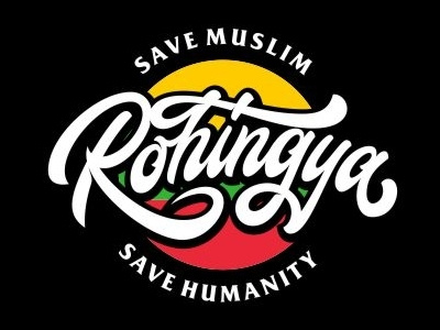 Save Rohingya handlettering typography