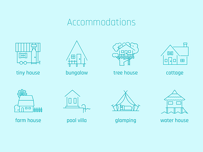 Accommodations 1 - line icons