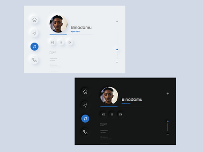 Daily - 009 Music player 009 @dailyui car dark mode dark ui neumorphism ui