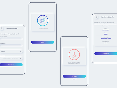 Daily UI - 011 Flash Message 011 @dailyui banking app neumorphism