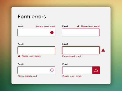 Form errors forms ui web design webdesign