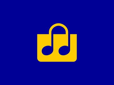 Music Store Logo branding design clean creative design icon logo logo a day negative space simple unique unused