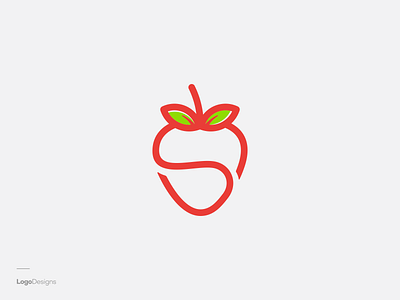 Latters S With Strawberry Logo Designs combinations creative design letter logo monoline simple smart unique
