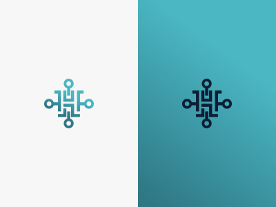 Icon H blue clean designs gradient icon logo simple