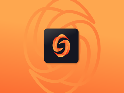 Icon S apps clean designs gradient icon latter logo orange s