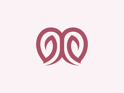 M + Leaf clean combination creative design initials leaf logo logo a day mark natural simple unique
