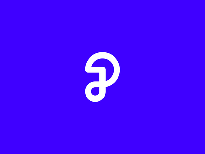 P monoline clean design icon initials logo logo a day monoline simple unique unused