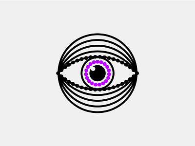 Eye. Illustration abstract circle design eye flat lineart shape symbol