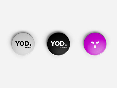 YOD. Design Studio. Draft of the logo abstract design logo minimal pinstudio propeller purple
