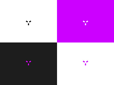 YOD. Design Studio. Draft of the logo abstract design logo minimal propeller purple studio