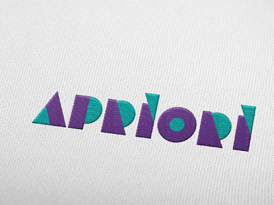 APRIORI. Logo design abstract font geometric lettering letters logo minimal