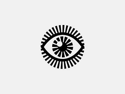 Eye. Icon abstract black eye icon minimal white