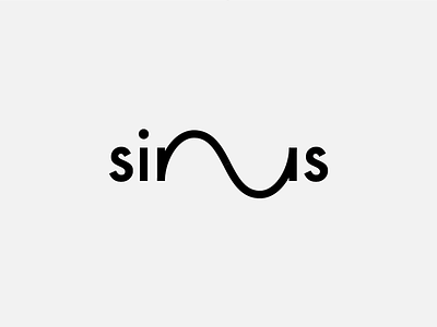 Sinus. Idea abstract concept idea line logo logotype sine sinus