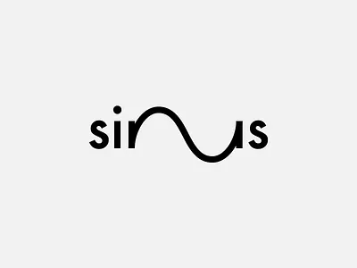 Sinus. Idea abstract concept idea line logo logotype sine sinus