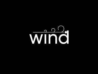 Wind. Idea abstract concept idea line logo logotype minimal wind