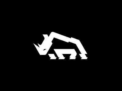 Rhino. Icon animal icon logo minimal rhino vector