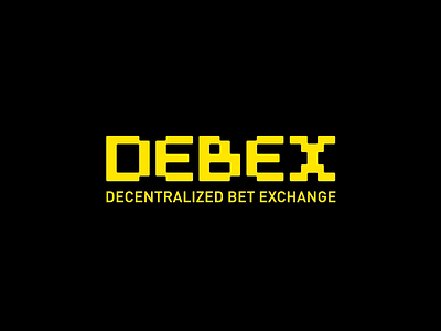 Debex. Decentralised bet exchange. Logo bet blockchain crypto digital ecosystem logo logo design sign type