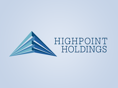 Highpoint Holdings Logo brand development branding identity logo slab font triangles