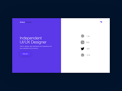 Personal Website 2 Dribbble adobexd design minimal mockupdesign responsive ui uidesign ux uxdesign website