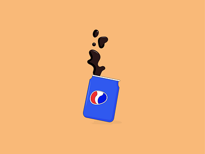 Pepsi adobe illustrator blue can drinks food and drink illustration pepsi tin vector vector illustration