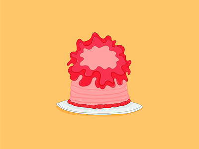 Still life cake cake cakes creative design design illustration illustrator london pink stilllife strawberry vector illustration