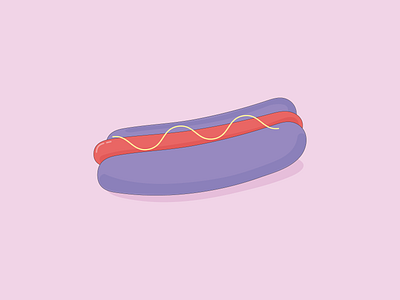 Weiner design hotdog illustration illustrator pink purple weiner weiner dog