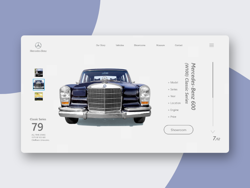 Mercedes Benz car web ux ui layout landing concept design