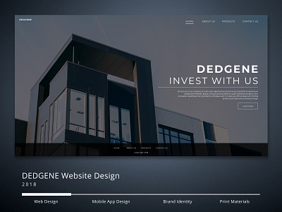 Dedgene Investments design ui ux web