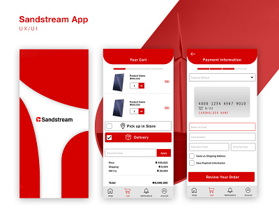 Sandstrom Mobile App app design flat ui ux