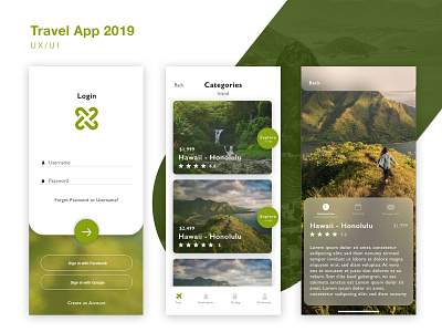 Travel App 2.0 app design ui ux