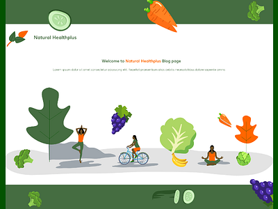 Natural Health design illustration landing page ui uiux web design