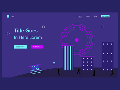 Illustration design illustration landing page ui web design