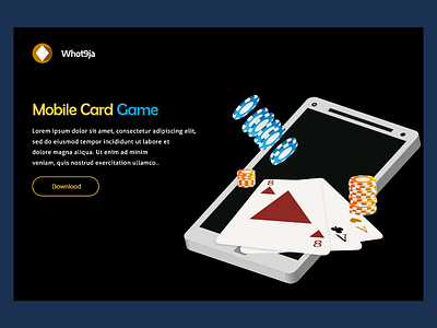 Card Game adobe xd design illustration landing page ui vector web design