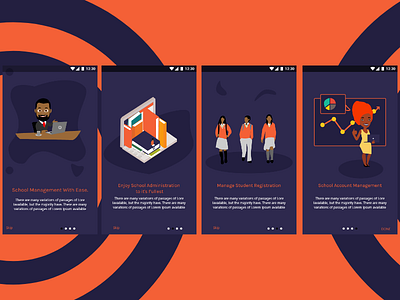 School Manager Mobile adobe xd design illustration mobile ui vector