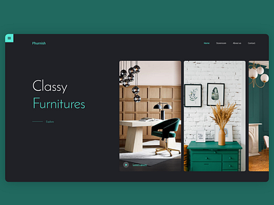 Furnish adobe xd design furniture landing page ui uiux web design