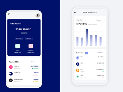 Mobile adobe xd banking app design finance financial app fintech mobile mobile wallet ui uiux wallet