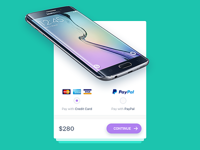 Galaxy S6 Egde - Payment concept electronic flat design material music app playlist ui app ui mobile uiux ux design vietnam
