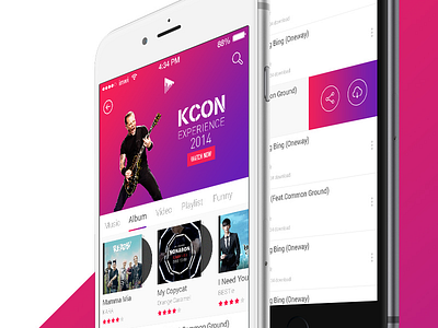 M-Zone Application for iOS 1baihat concept electronic flat design material music app playlist ui app ui mobile uiux viet nam vietnam