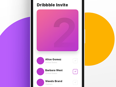 2 Dribbble Invite 2 invite apple dribbble invite flat design icon app invite material music app uiux uiux app web design weeds brand