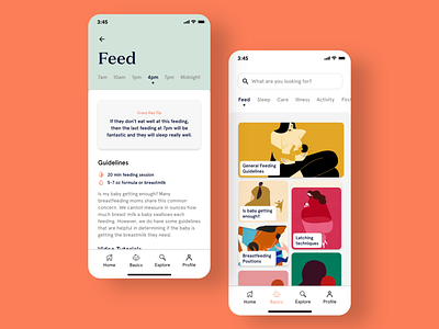 Baby App Concept – Feed app app design baby mobile design mother ui design ui ux