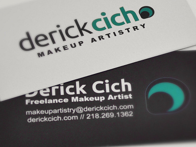 Derick Cich Makeup Artistry Business Cards branding business cards logo