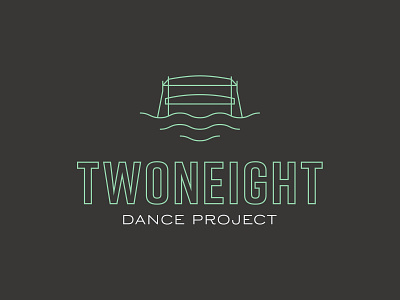 Twoneight Dance Project brand bridge dance hand painted icon identity logo mural paint signage