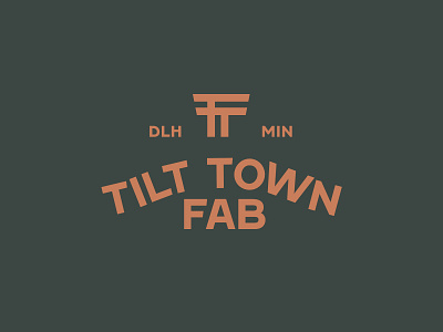 Tilt Town Fab brand fabrication icon identity logo logo design mark monogram thicklines vector