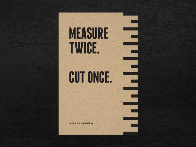 Fatherly Advice grease indesign kraft paper minimal oil print ruler saw