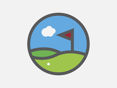 FORE! golf illustration thick lines vector