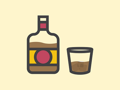 Whiskey icon illustration vector whiskey
