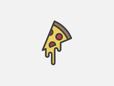 Melty Goodness icon illustration illustrator pizza vector