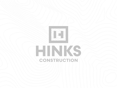 Hinks Construction construction logo mark monogram vector wood grain