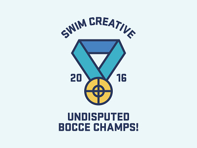 Undisputed Bocce Champs bocce ball icon illustration illustrator medal vector