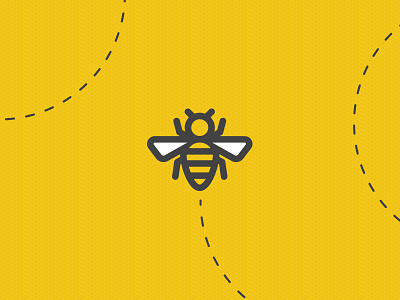 Bee bee icon illustration illustrator thick lines vector